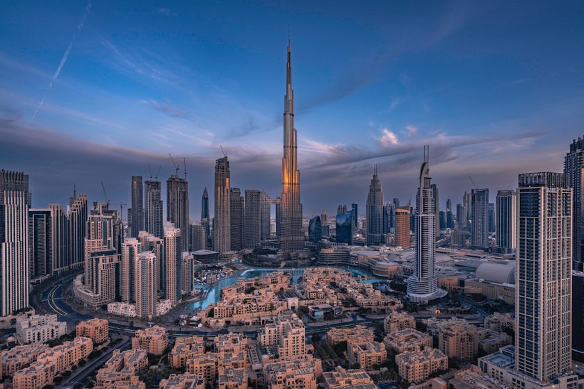 Aerial view of Dubai, where MQ teams serve every day